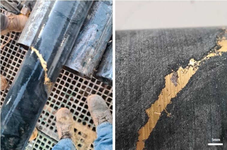 Significant visible gold