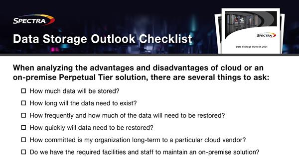 2021 Data Storage Outlook Report - what to ask when analyzing cloud and on-premise storage options