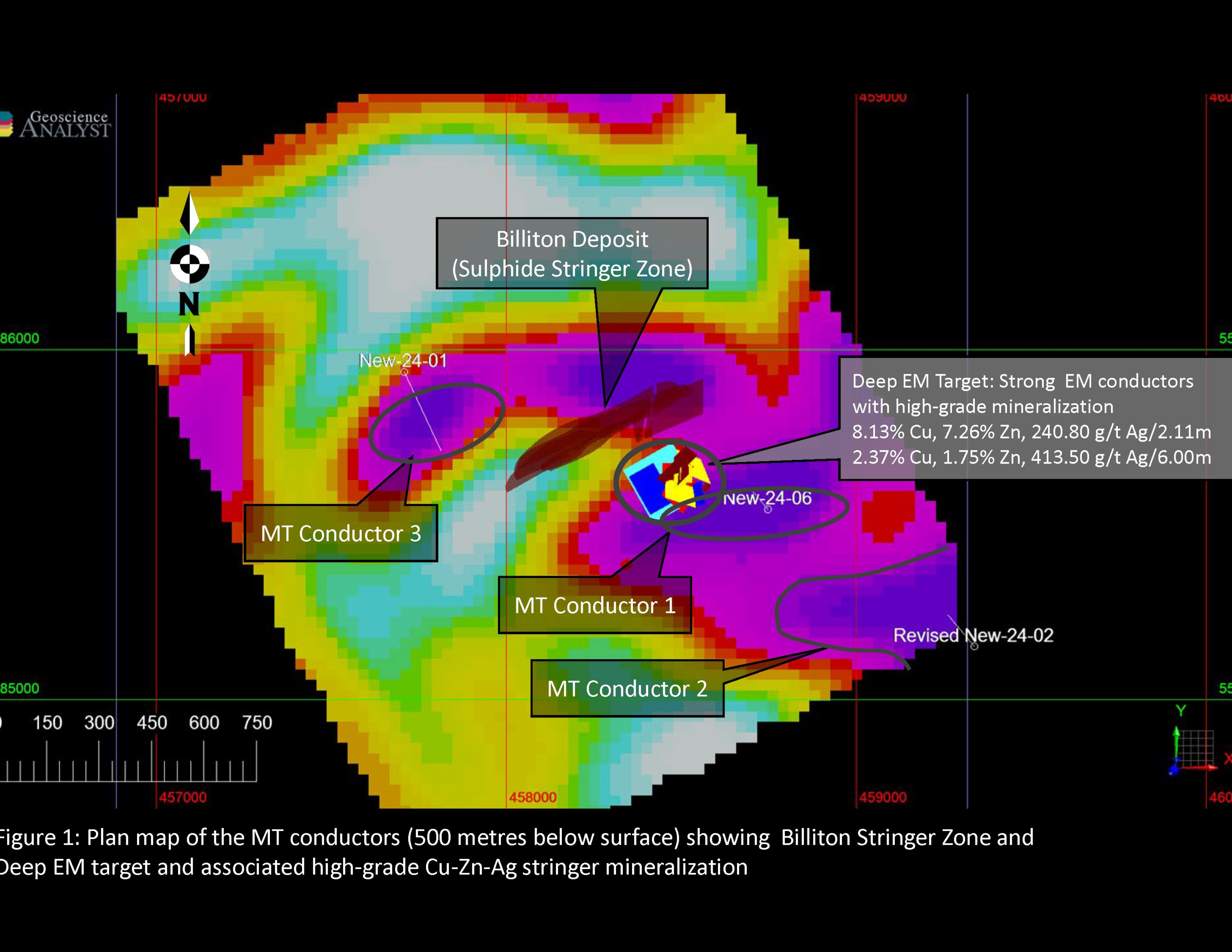 Plan map of the MT conductors 