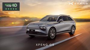 XPENG G9 Green NCAP 5 star rating visual