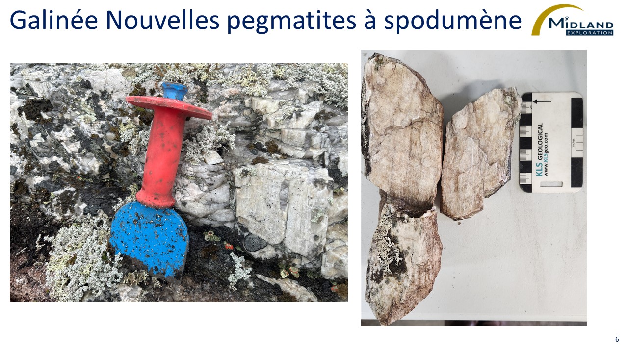 Figure 6 Galinée Nouvelles pegmatites à spodumène