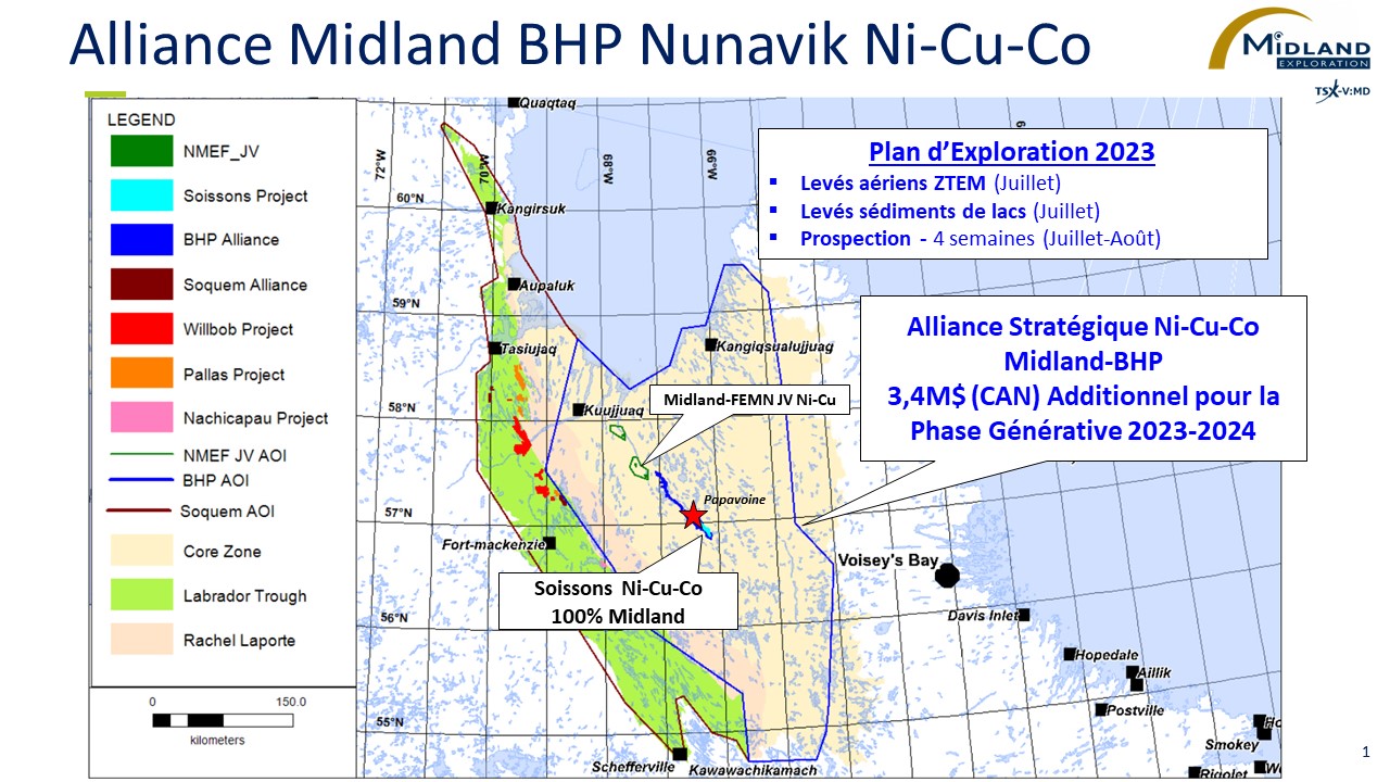 Figure 1 Alliance Midland BHP Nunavik Ni-Cu-Co