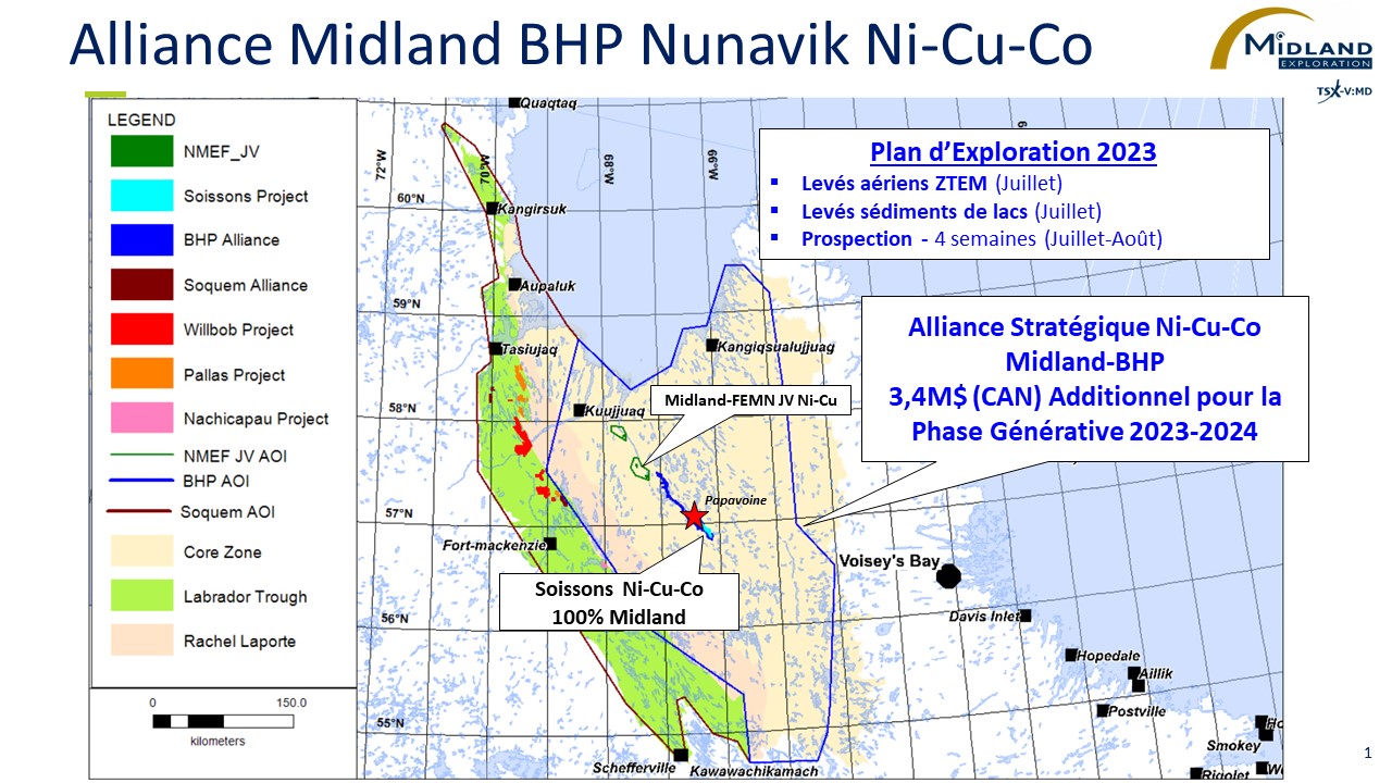 Figure 1 Alliance Midland BHP Nunavik Ni-Cu-Co