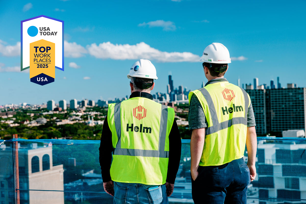 At Helm, success is built on our people. We've grown into one of the Midwest’s most skilled and innovative construction companies all while staying tr