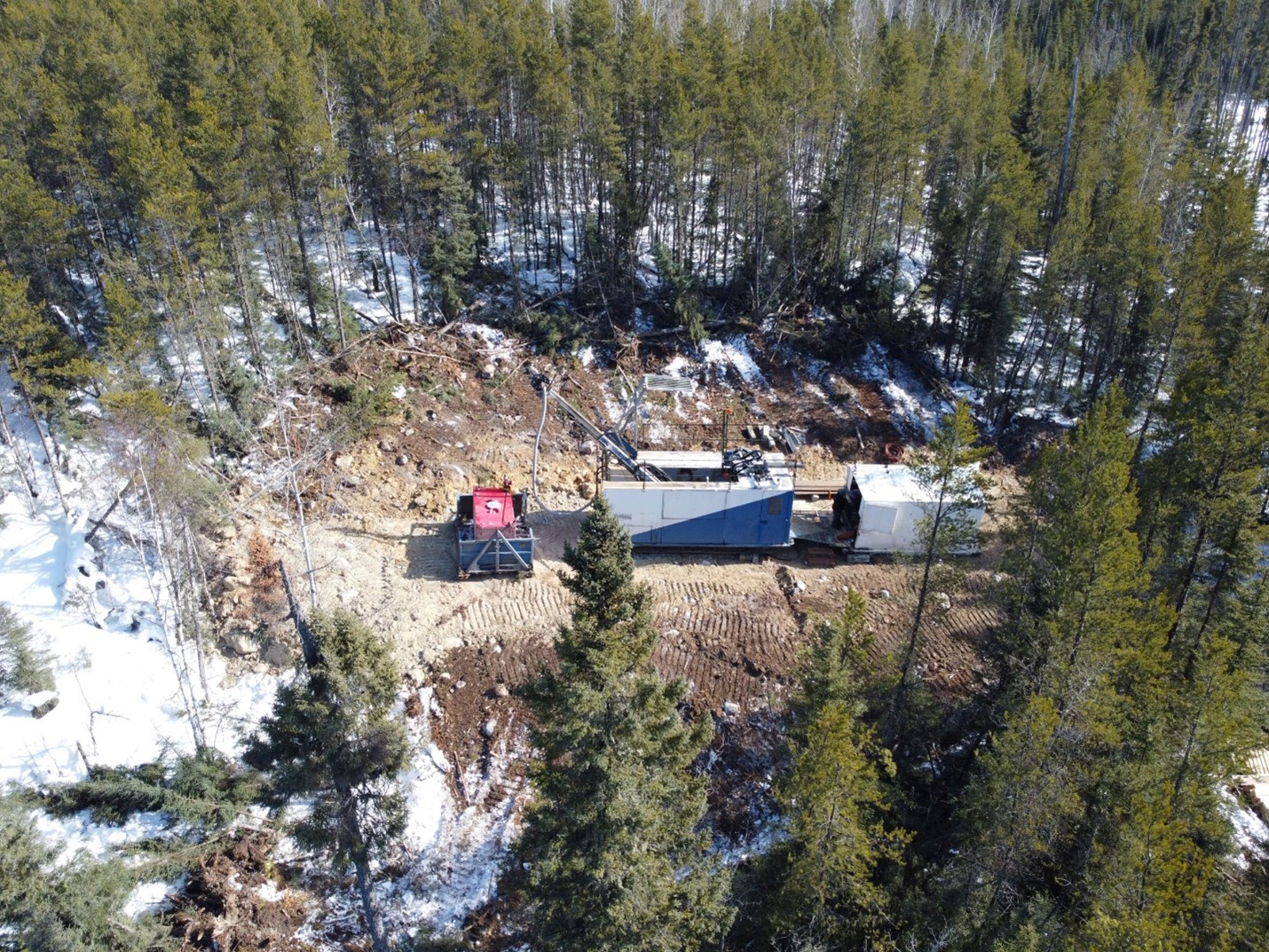 Photo of drill rig at West Red Lake Gold Project