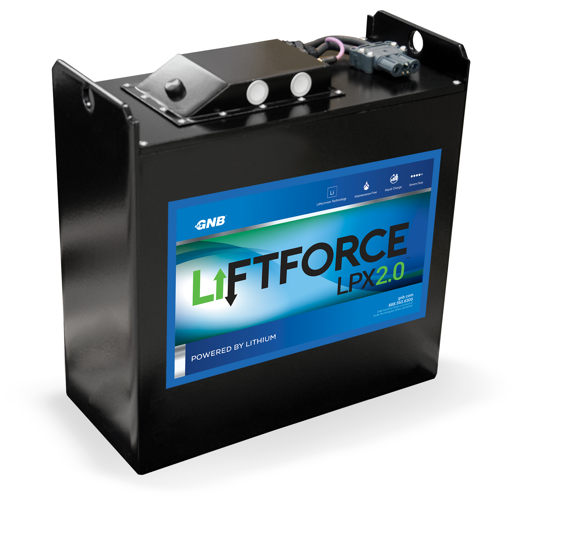 The GNB LiFTFORCE LPX 2.0 has greater energy density, improved integration and communication capabilities and a wider application range – all at a lower cost.