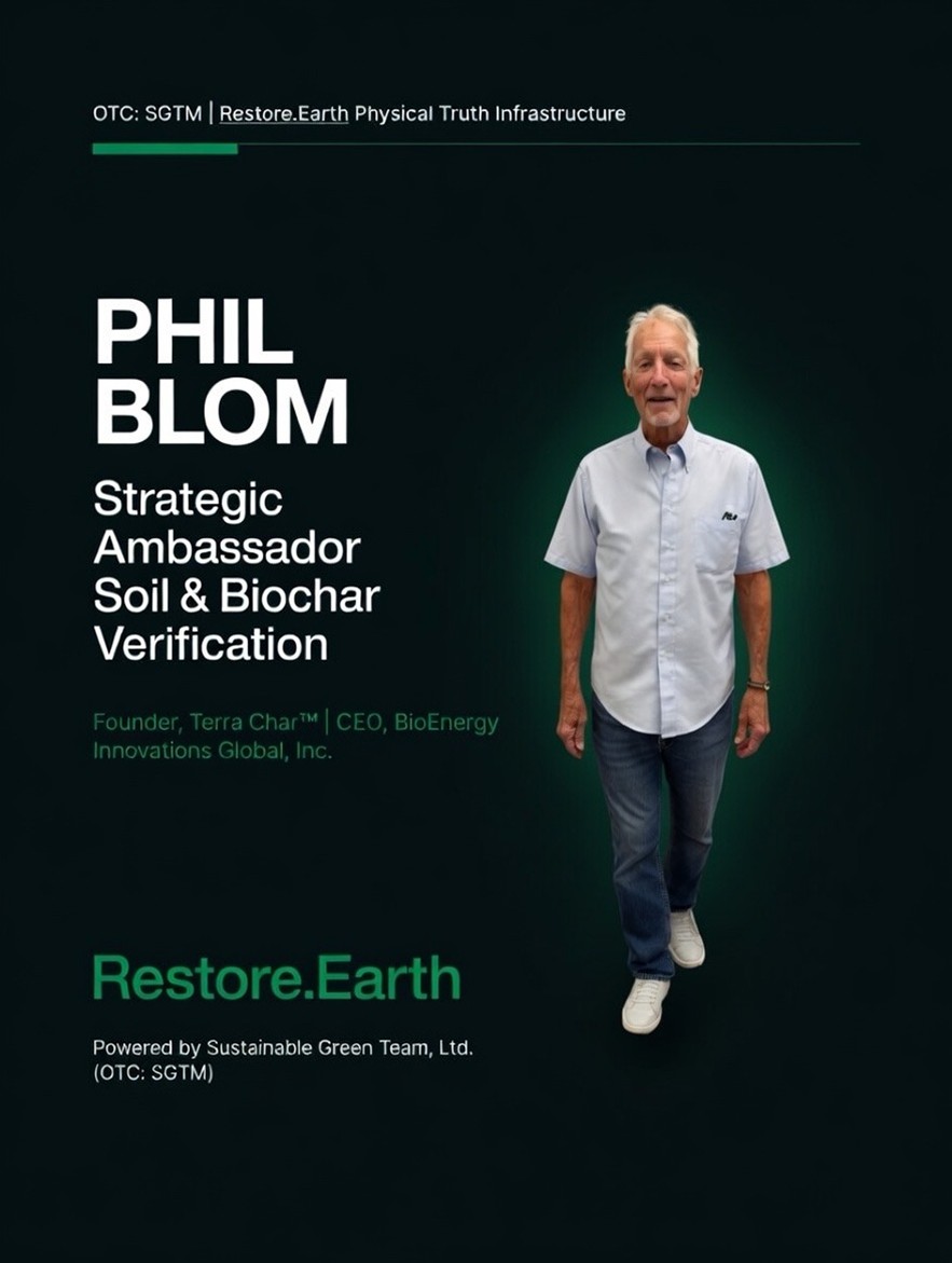 Phil Blom, Strategic Ambassador for Soil and Biochar Verification