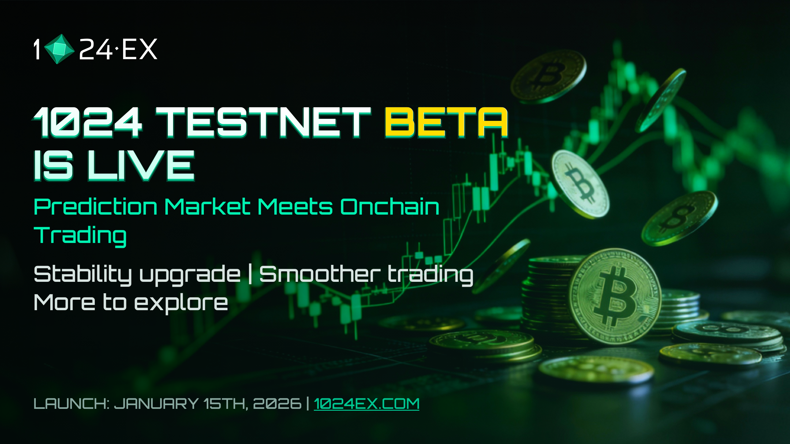 1024EX Launches Testnet Beta on January 15, 2026: Prediction Market Meets Onchain Trading