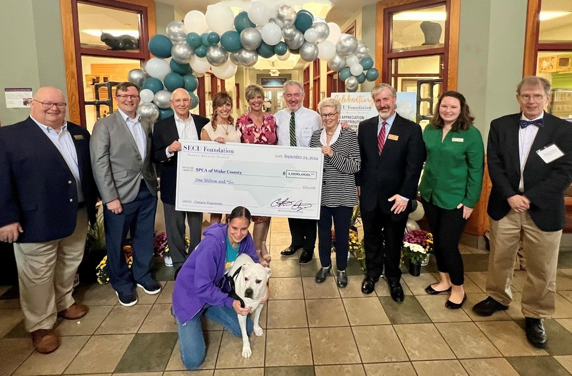 SECU Foundation Awards $1 Million to SPCA Wake for State’s First Regional Campus for Pets & People