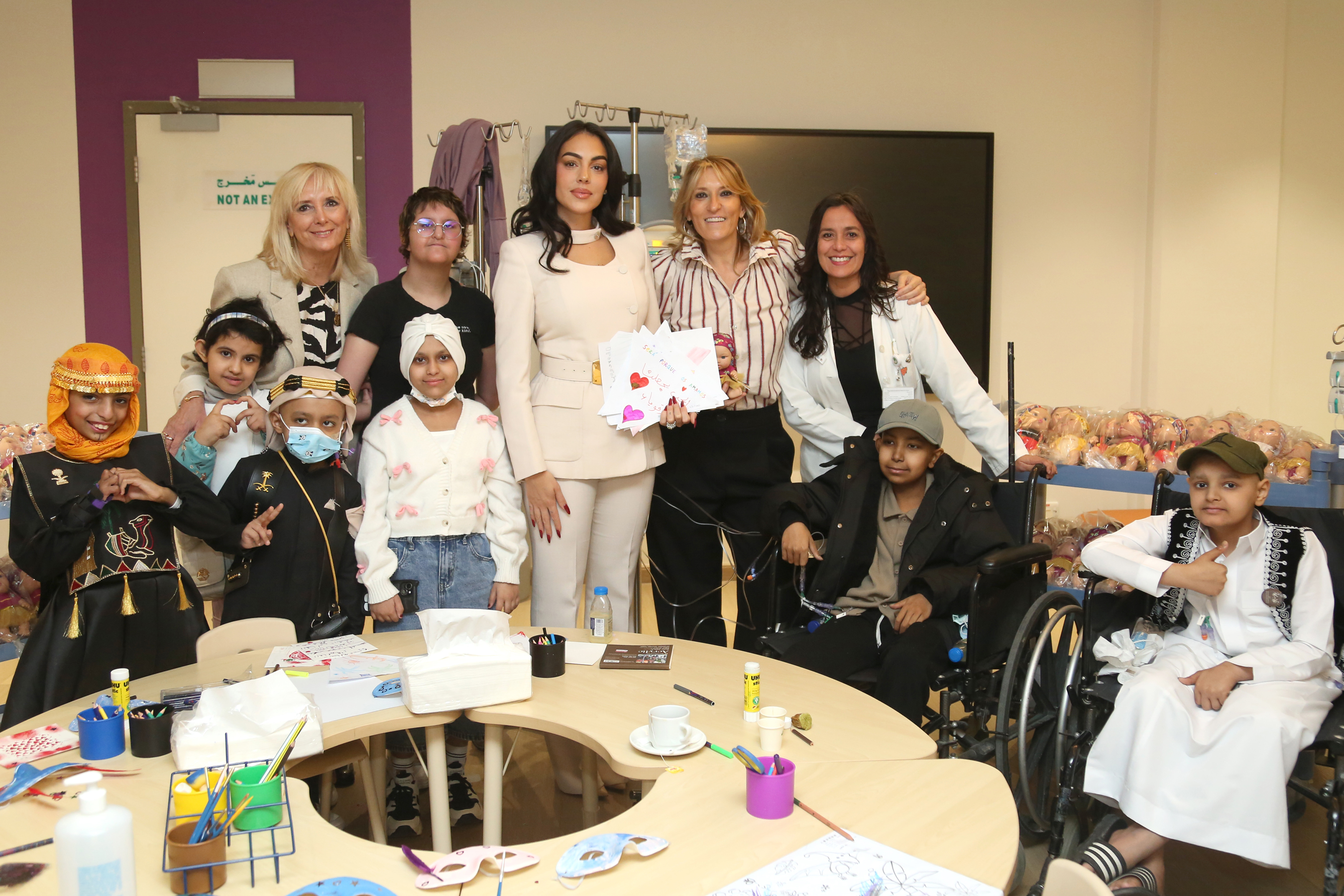 Georgina Rodríguez's Visit to Children at KFNCCC - 2