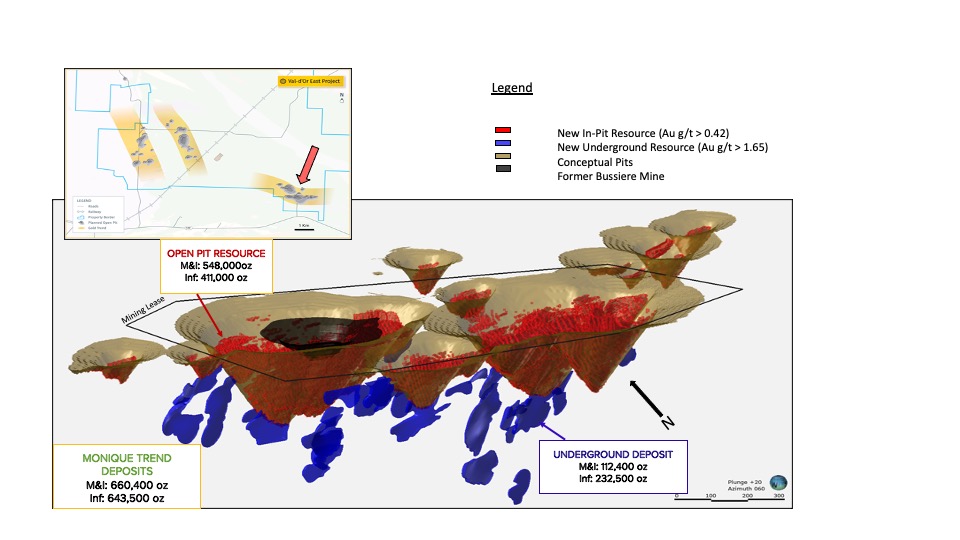 Figure 3 Block Area Model Monique Gold Trend Area