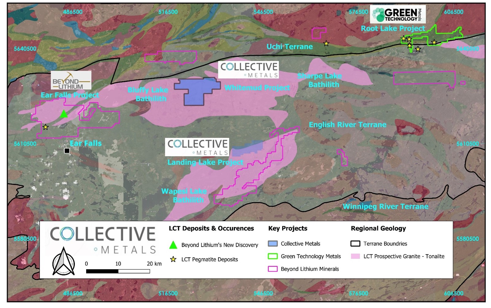 Regional Location of Collective’s Whitemud Lake Property.