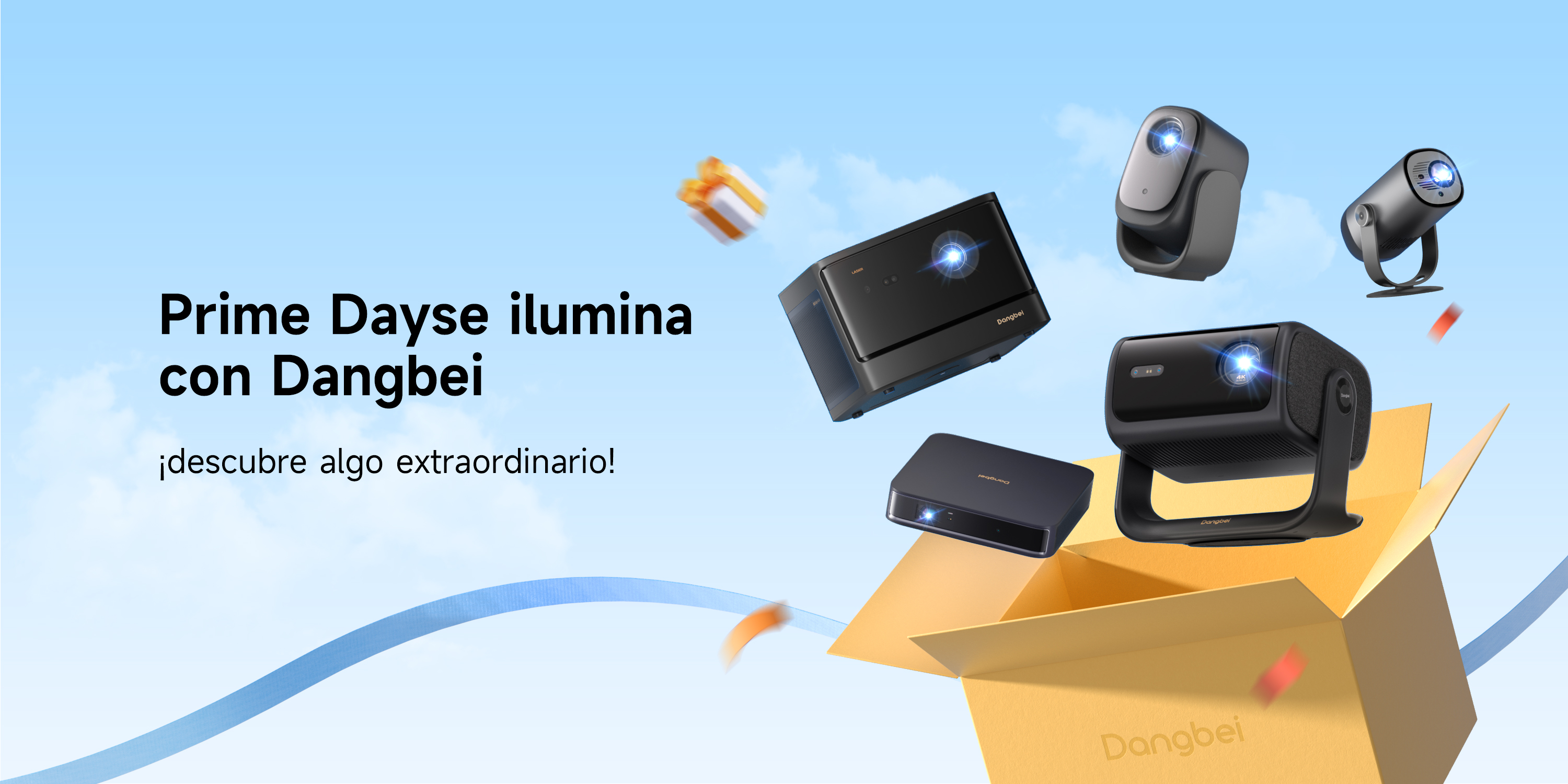 Imagen de Prime Day de Dangbei con proyectores inteligentes.