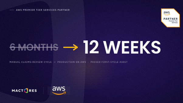 AWS Places Mactores at Premier Tier: Forward-Deployed Engineers cut a Six-Month Claims Cycle to Twelve Weeks in Production