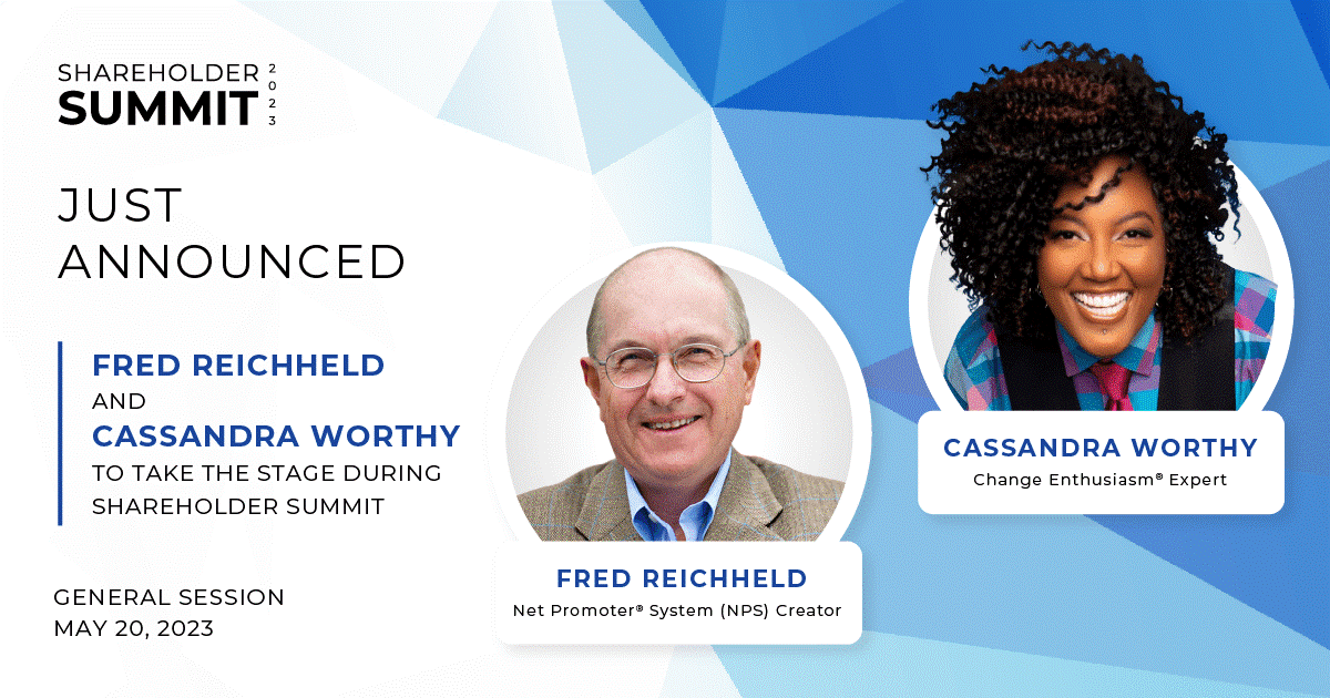 eXp’s Shareholder Summit: Net Promoter® System (NPS) Creator Fred Reichheld Will Appear in Fireside Chat With Glenn Sanford on May 20 and Change Enthusiasm® Expert Cassandra Worthy Will Give the Final Keynote on May 20