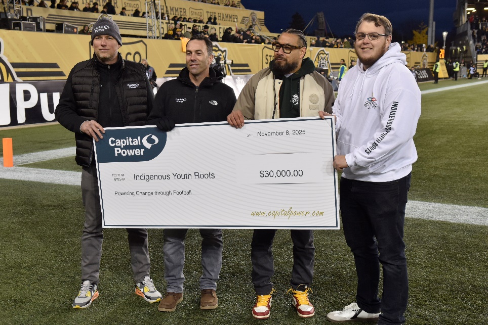 Capital Power and the CFL celebrate season wrap-up and $30,000 donation for Indigenous Youth Roots