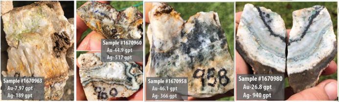 Samples collected at Little Granite Ivanhoe/Emporia Program; Sample correspond to Table 2 below from the Winston Property.