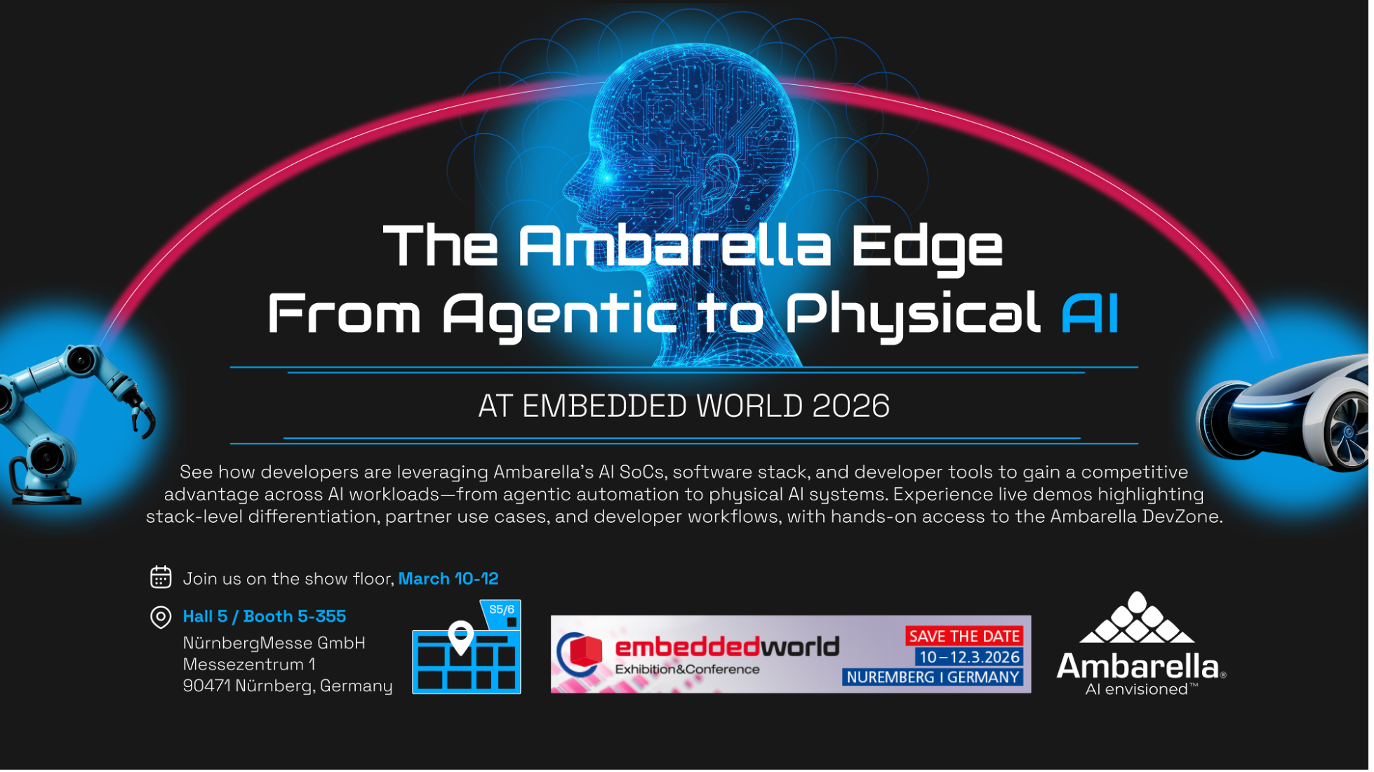 Ambarella Embedded World Invitation 