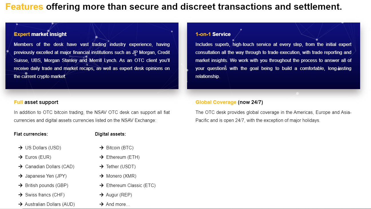 $NSAV - OTC Desk - Features 