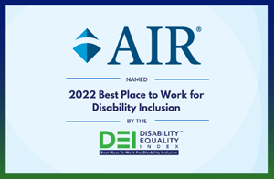 American Institutes for Research Honored as a Best Place to Work for Disability Inclusion