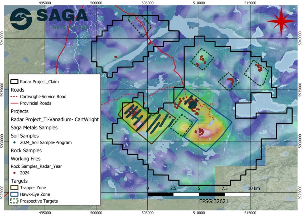 Hawkeye and Trapper Zone with Corresponding Geophysics post 2024 Field Program