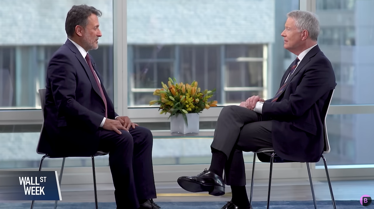 Zefiro Founder and CEO Talal Debs (Left) is pictured with Bloomberg Television anchor David Westin (Right) during an interview as part of Dr. Debs’ appearance in the latest episode of Bloomberg Wall Street Week