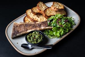 2. Roasted Bone Marrow paired with Goat Cheese Crostini - Chop Steakhouse & Bar - 170424