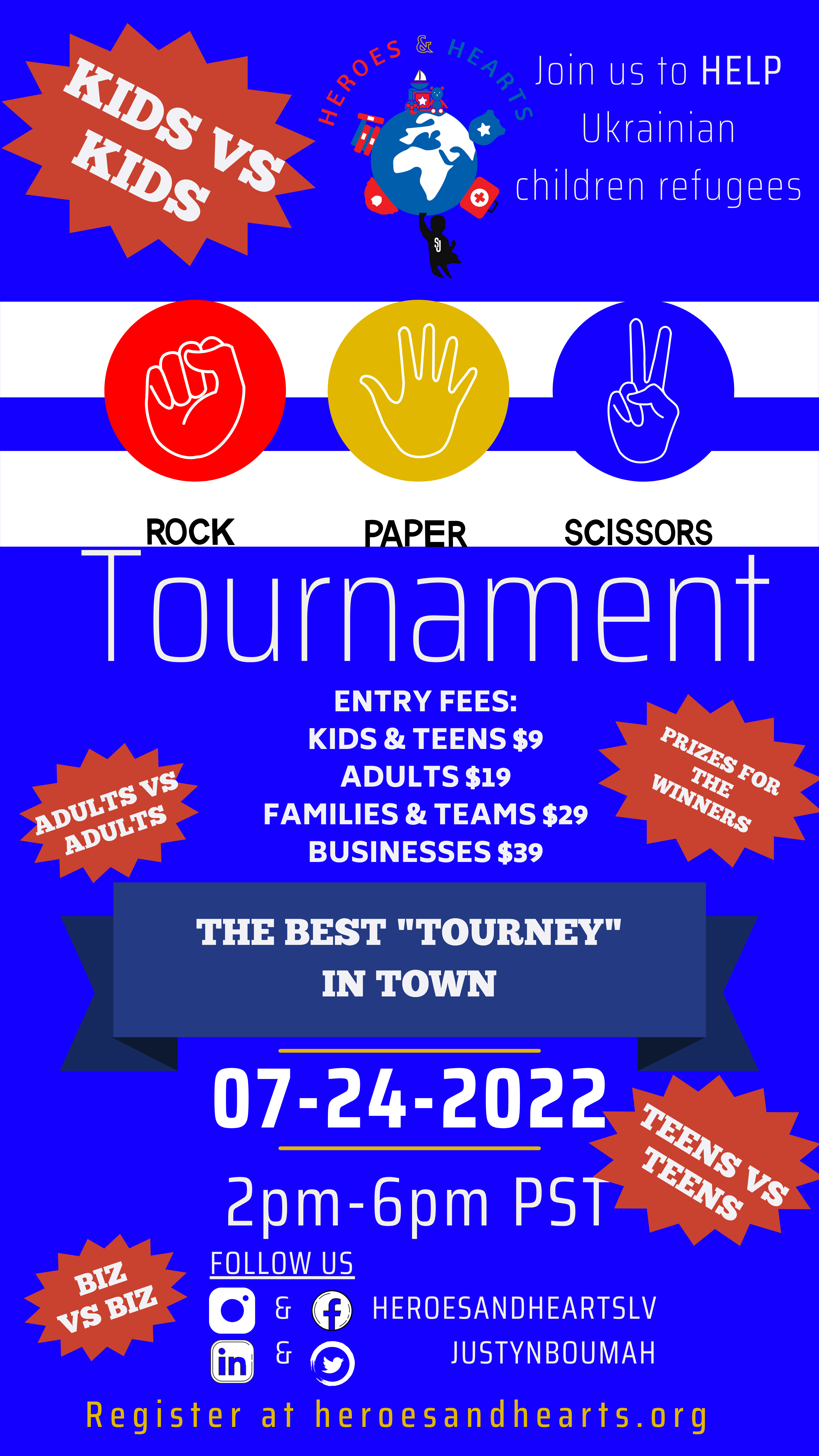 Rock, Paper, Scissors FUNraising Flyer