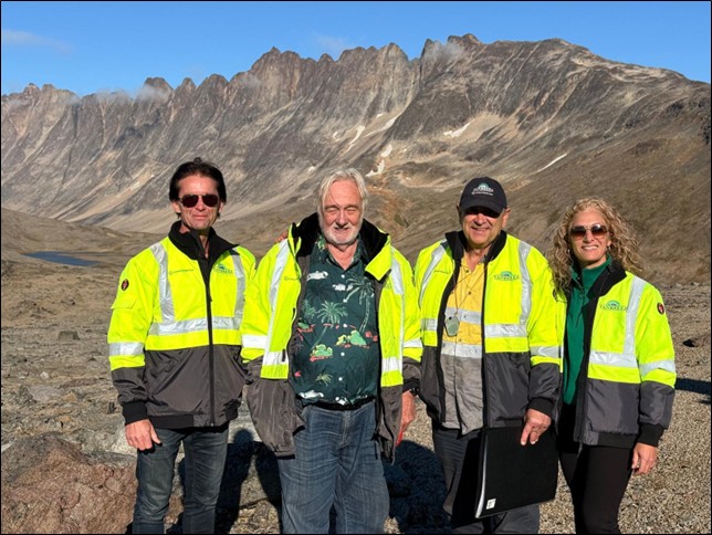 Tanbreez Site Visit August 29 Malcolm Day Director CRML, Greg Barnes JV Partner, George Karageorge CTO, Anna Wingle Tanbreez Mining Greenland