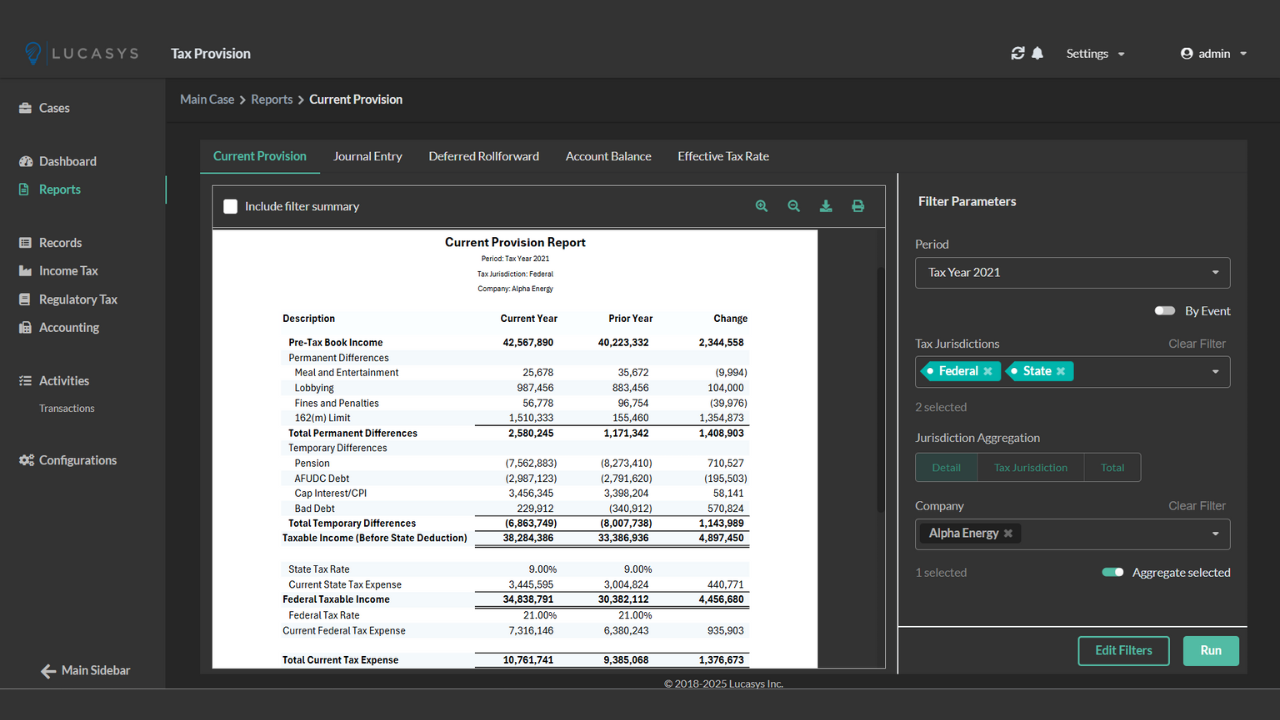 Provision, Dark Mode, Reports