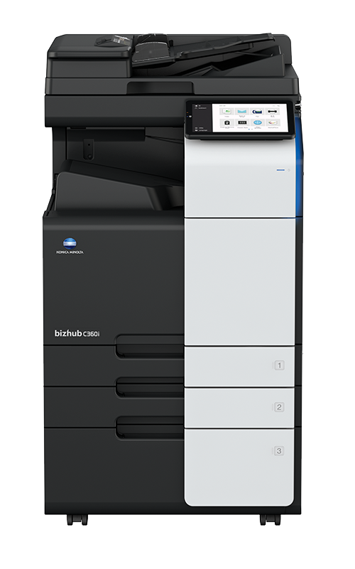 Konica Minolta’s C360i, part of its bizhub i-Series, offers a sophisticated design with functionality and operability appropriate for a new generation series that supports the intelligent connected workplace and more sophisticated IT security functions.