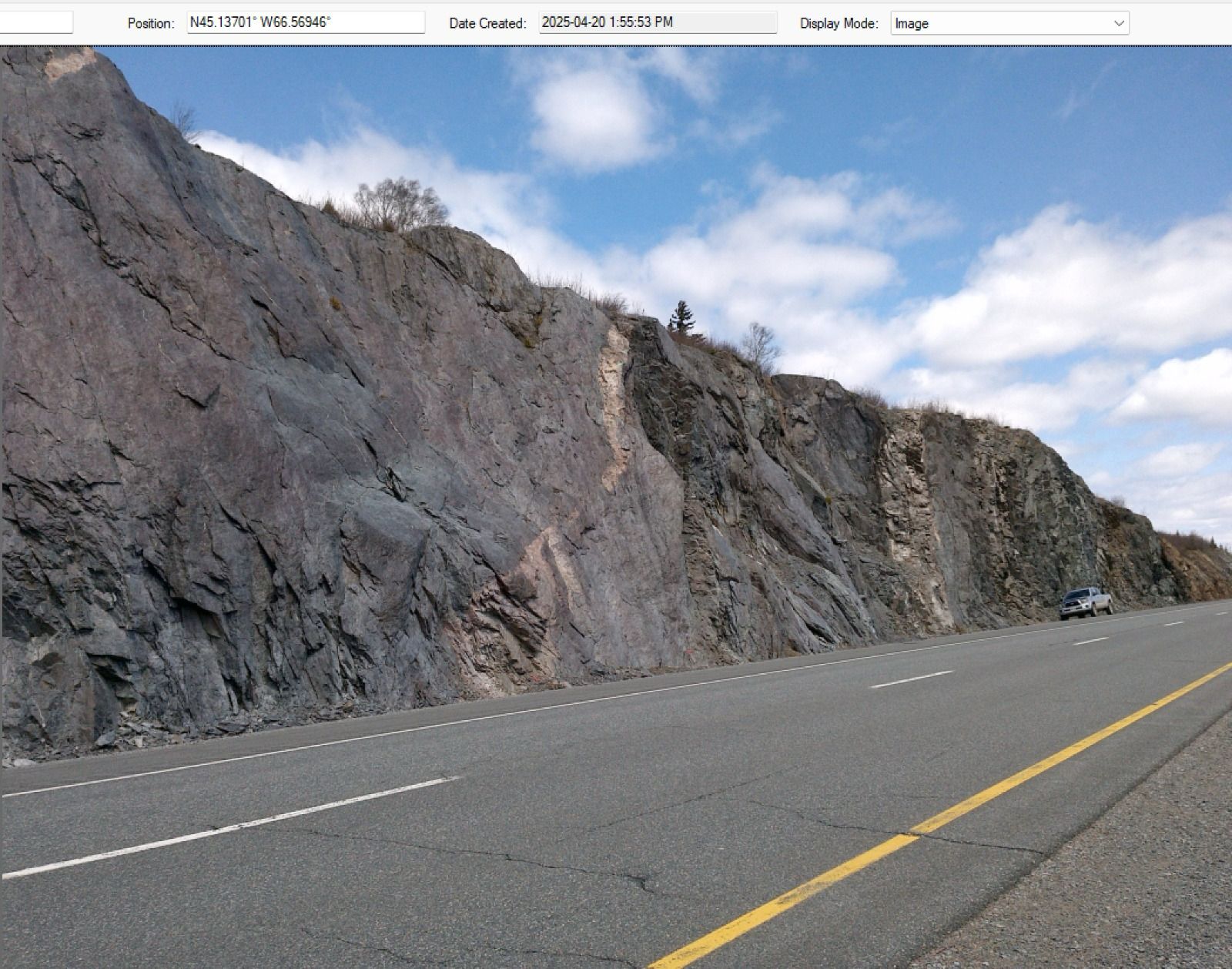 pocologan outcrop near highway 1 
