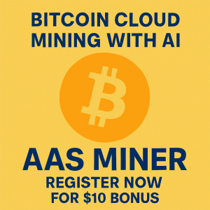 Bitcoin Cloud Mining+with AI | AAS MINER – The World’s First AI-Powered Bitcoin Mining Platform, Register Now for $10 Bonus