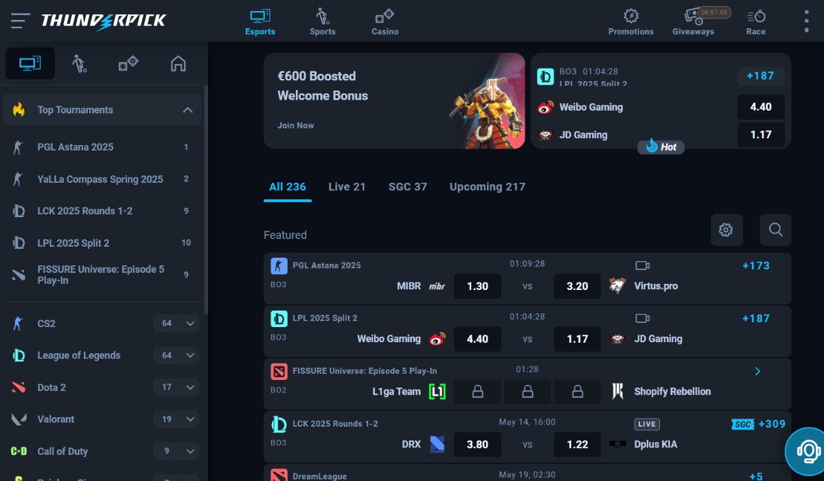 Thunderpick Welcome Bonus