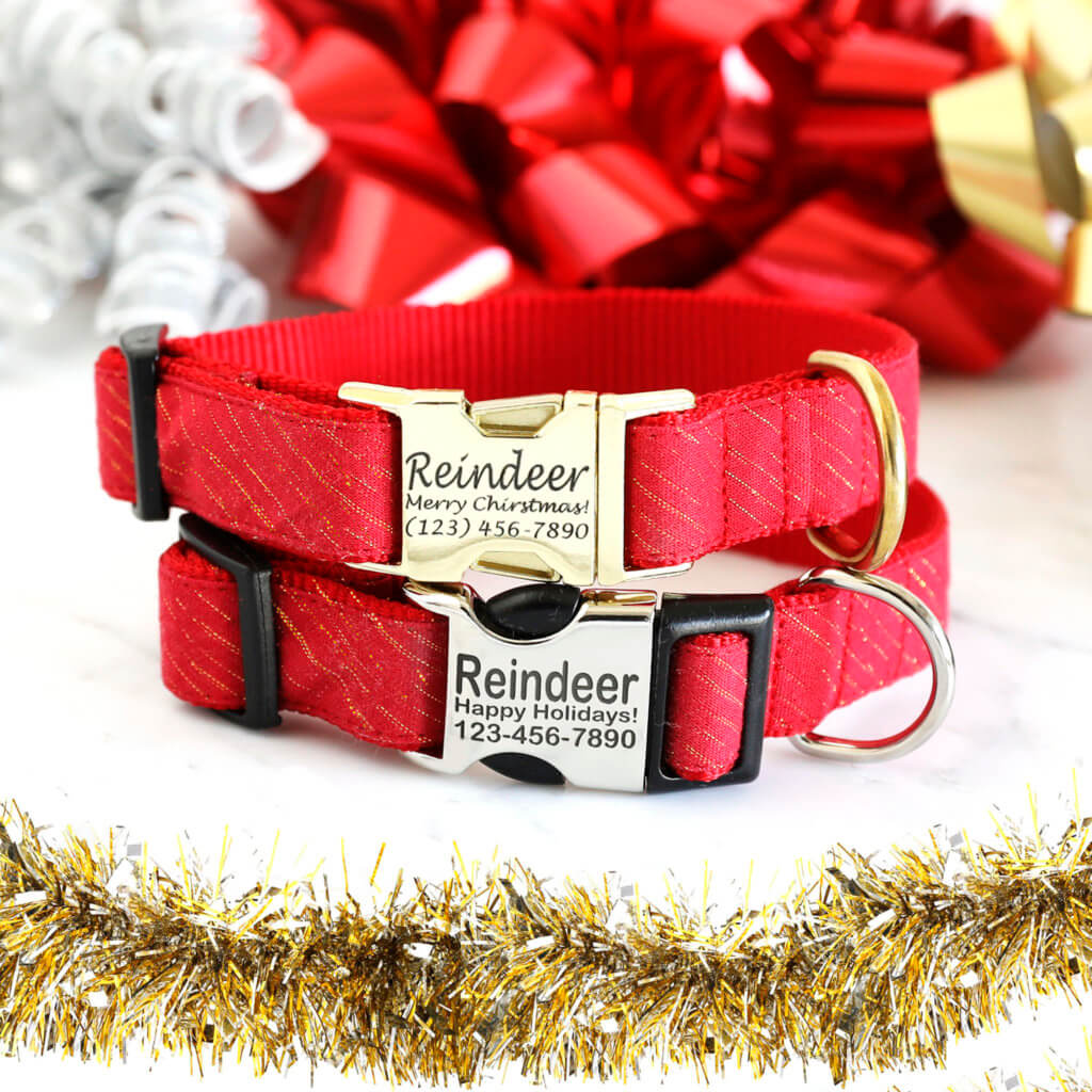 Engraved Christmas Dog Collar