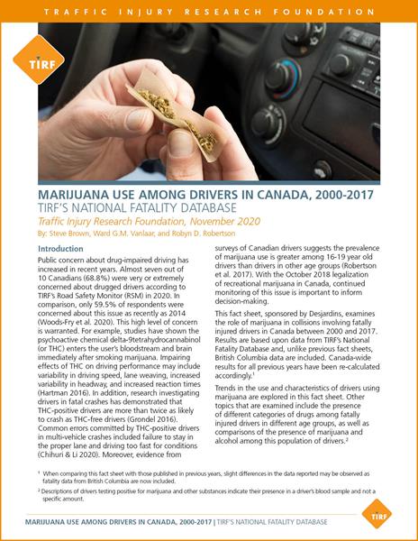 Marijuana Use Among Drivers in Canada, 2000-2017-COVER with orange border
