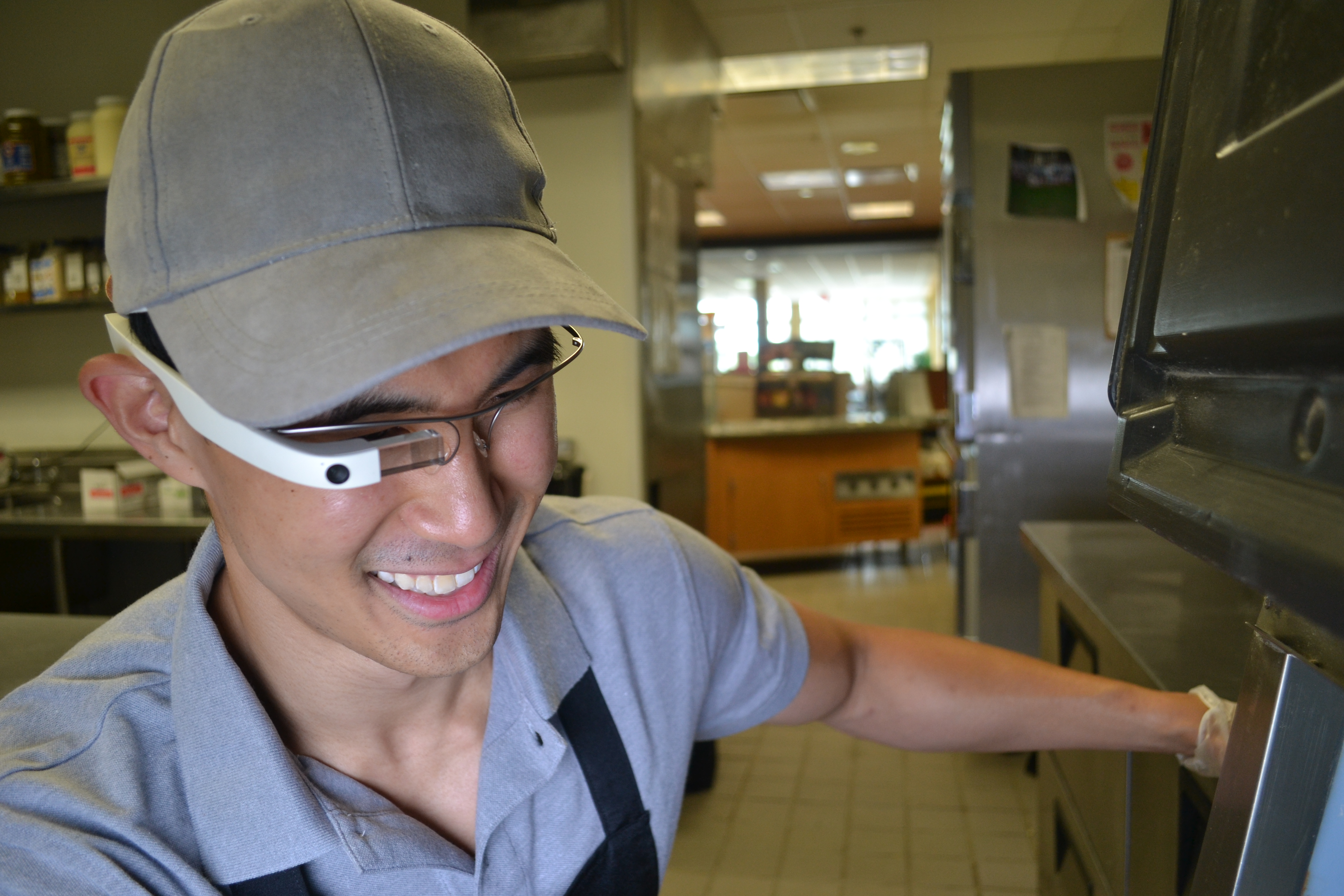 As a Glass Partner and the first food industry application of the wearable device, EyeSucceed provides a one-of-a-kind, hands-free training module. Glass is worn by the user like a pair of eye glasses and an optical display located in the user’s field of vision displays training content. Users navigate through the step-by-step instructions using voice commands or a scroll pad embedded in the side frame.