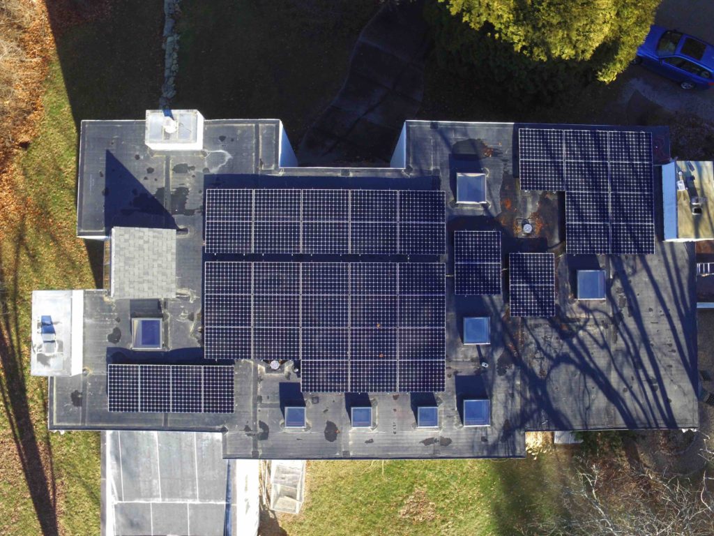 Our zero carbon house as seen from above. 
