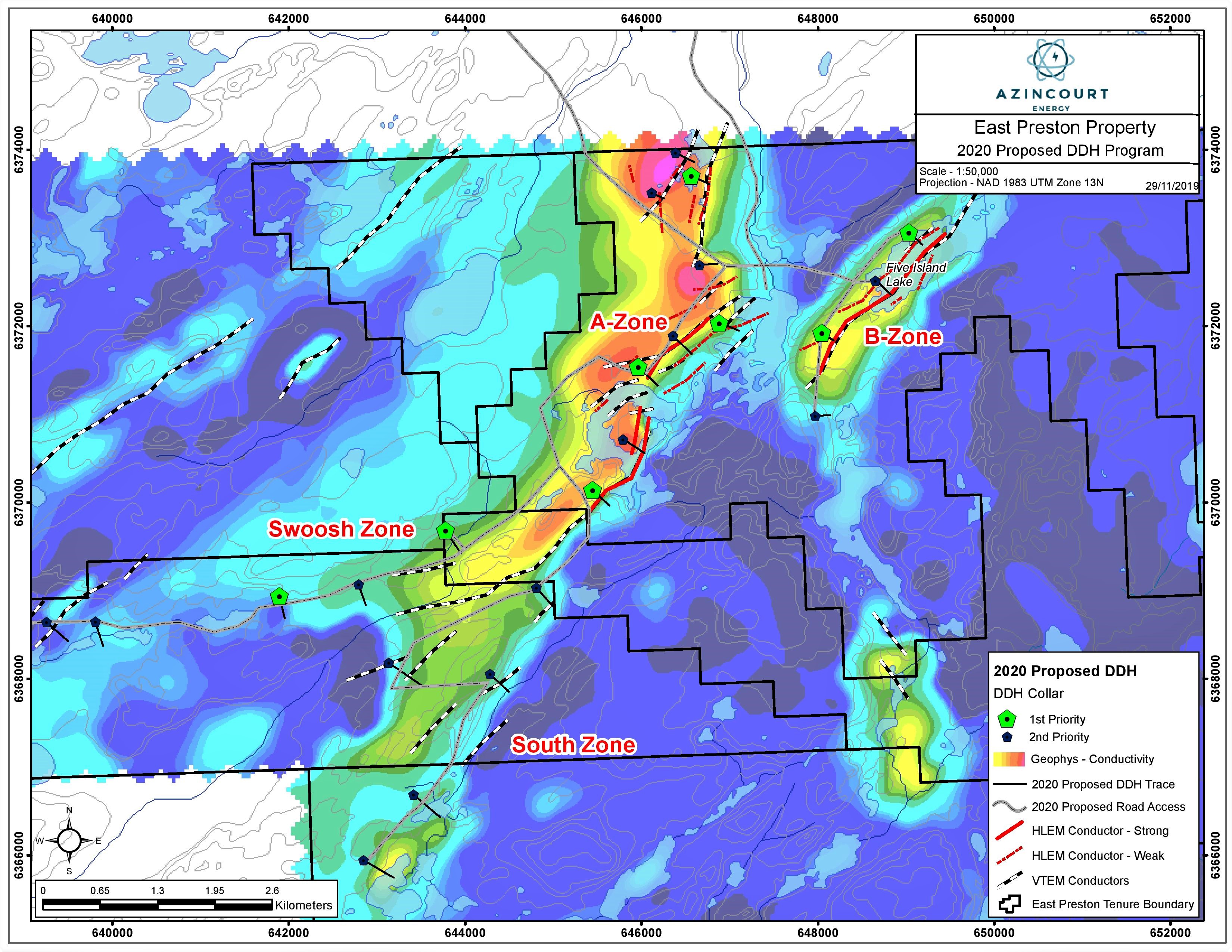 1 - 2020 Drill Targets – East Preston Uranium Project