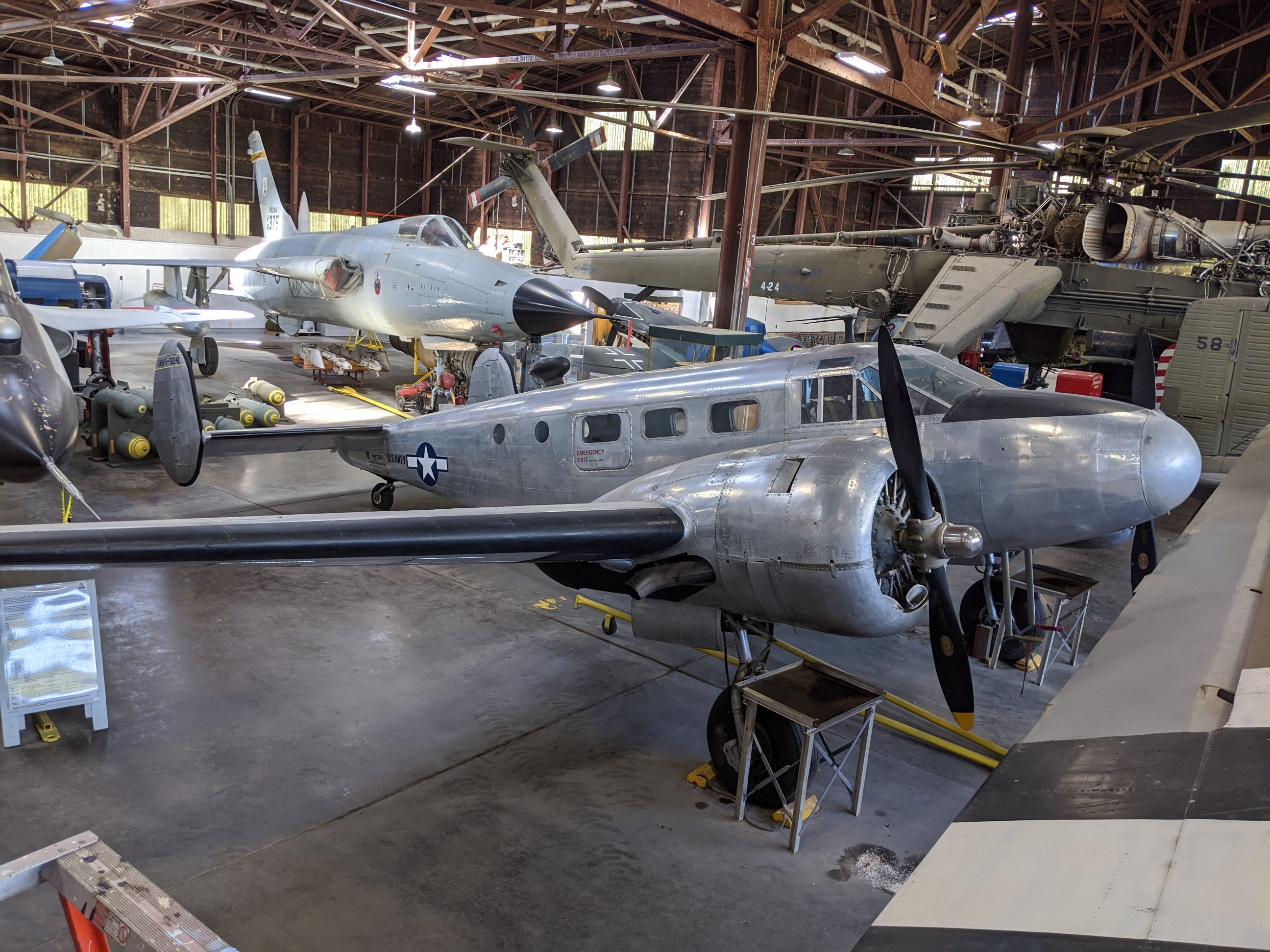 This semester, students in Clarkson University's online Analysis of Aircraft Structures class will analyze WWII aircraft from 10 aircraft museums across the United States and Canada. Students working with the Combat Air Museum of Topeka, Kan., will explore the 1943 Beech SNB-5 (above), better known in the civilian world as a Beech 18. Photo courtesy of the Combat Air Museum.