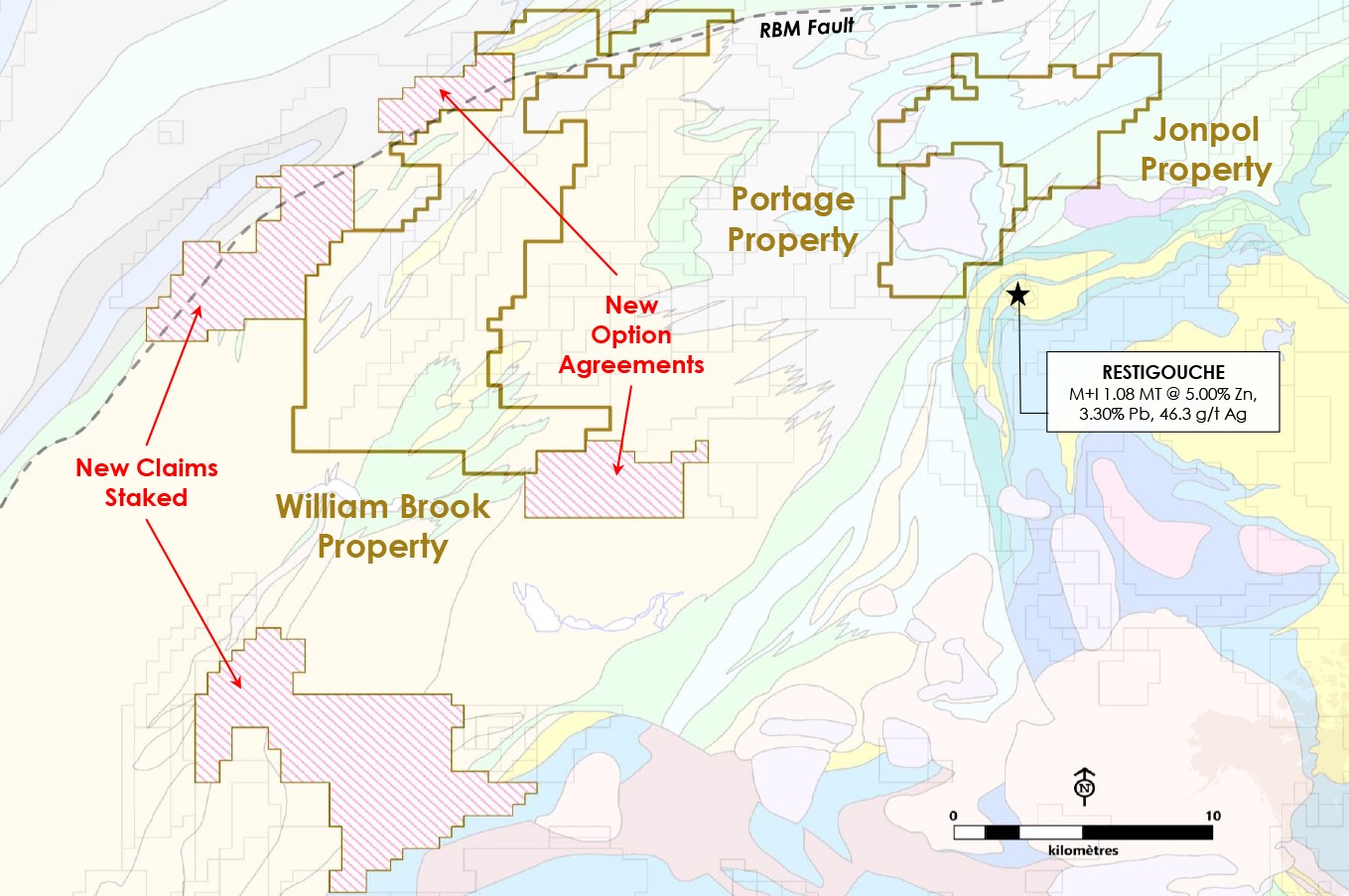 Figure 1: Williams Brook Property Claims Map