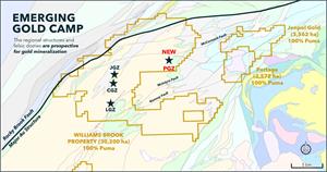 Puma Exploration Discovers a 4th Gold Zone  at Williams Brook With Samples* Grading Up to 9.87 g/t Au