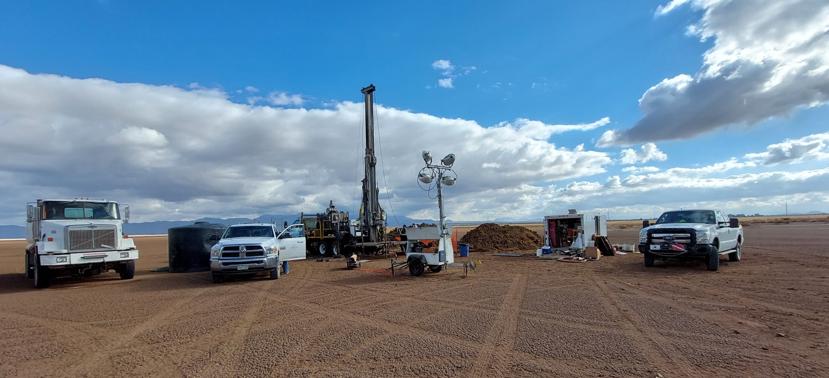 Figure 3 Drilling at Willcox Playa