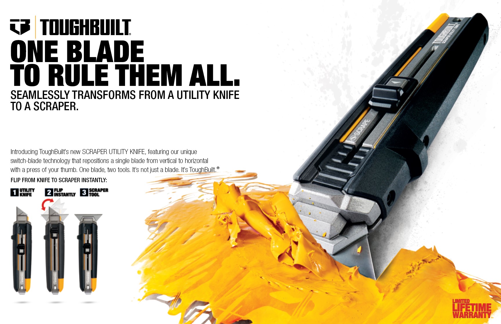 TOUGHBUILT INDUSTRIES LAUNCHES NEW PRODUCT TWO-IN-ONE SCRAPER AND UTILITY  KNIFE — ToughBuilt Industries, Inc. (TBLT)