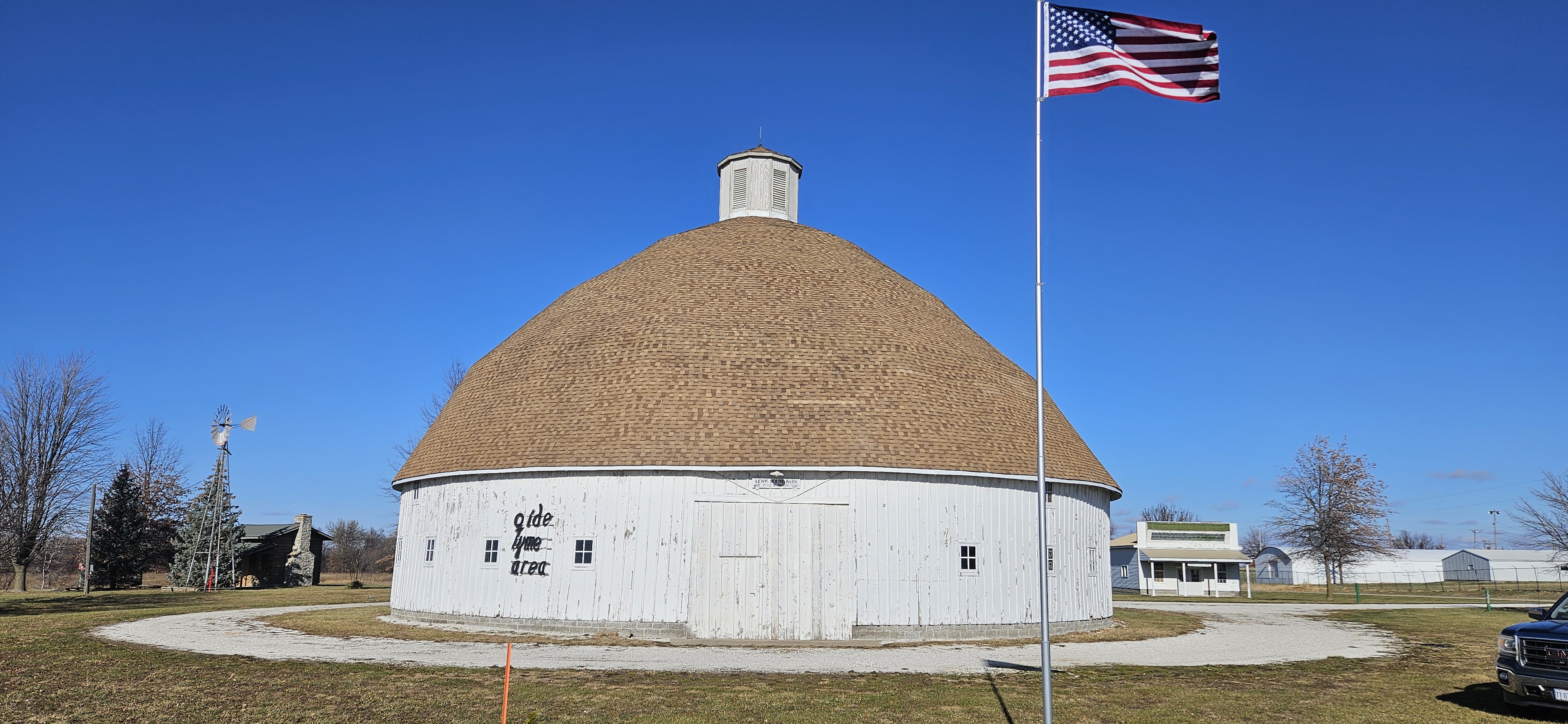 Adams County Olde Tyme Association has received a $5,000 grant to replace the roof on the Lewis Round Barn in Mendon, Illinois.