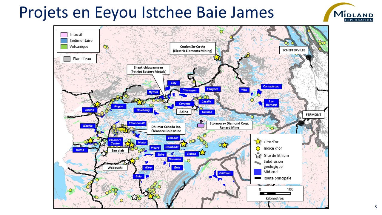 Figure 3 Projets en Eeyou Istchee Baie James