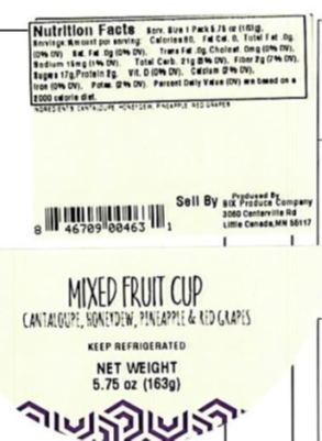 Packaging Label of Recalled Items