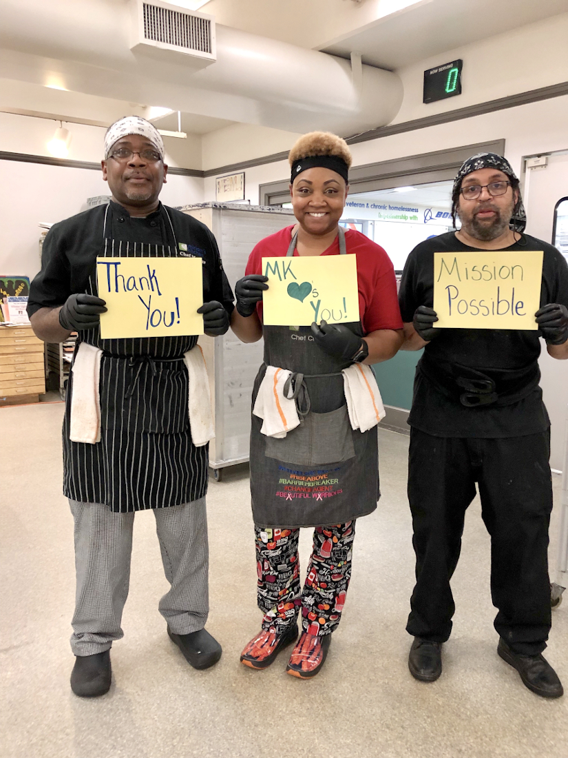 Marcus, Cheryl and Paul represent Miriam's Kitchen -- Congratulations! 