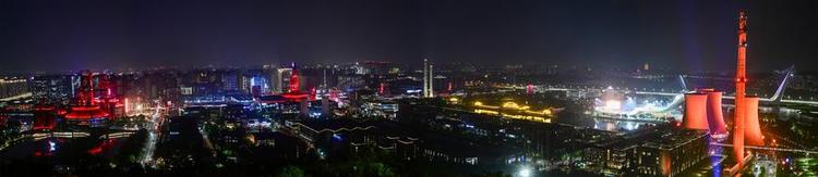 A glimpse of night in Shougang Park where the 2025 CIFTIS is held