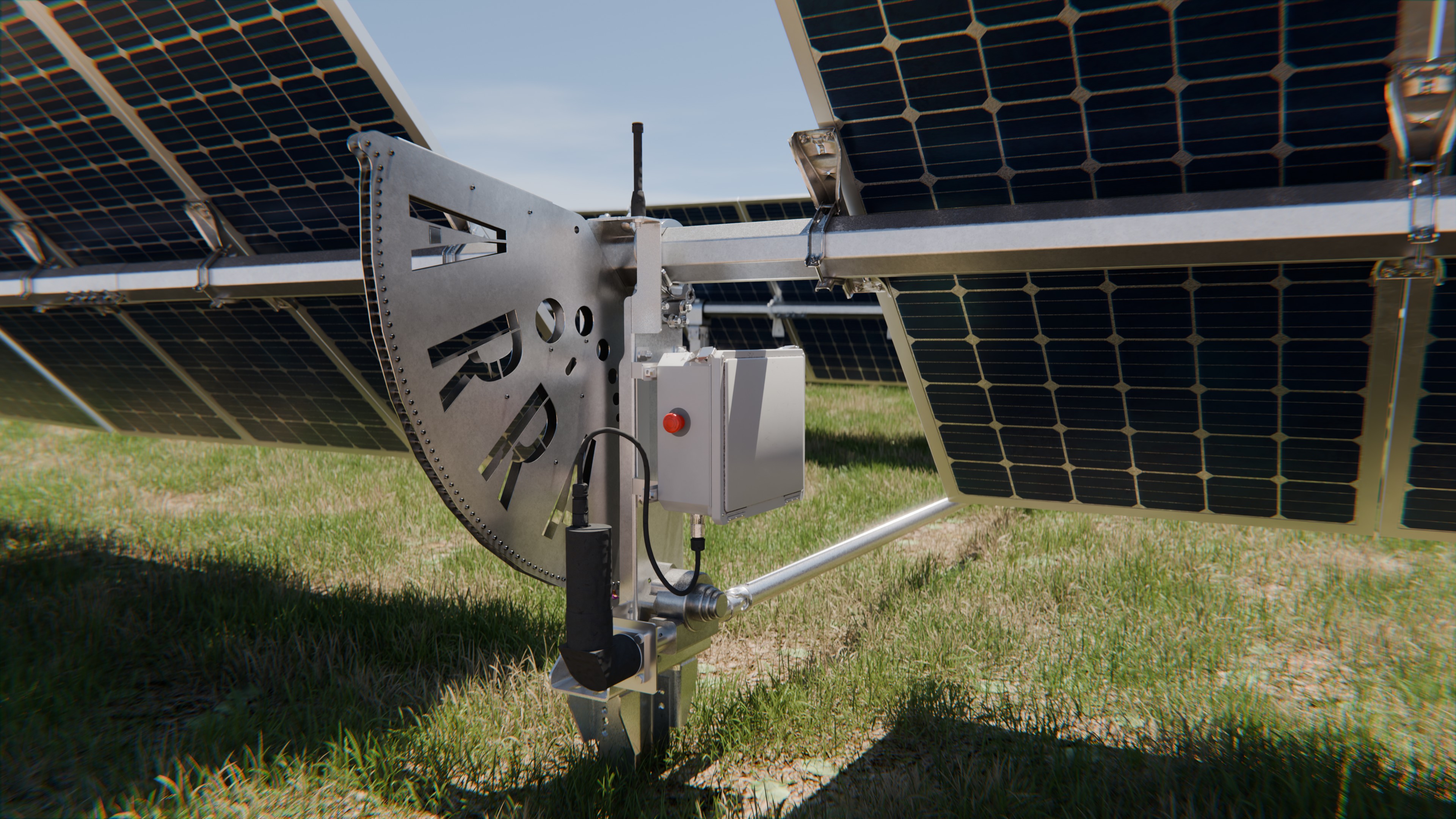 An Array solar tracker with solar panels